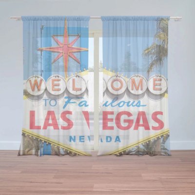 Záclony Welcome to Las Vegas: 2 ks - 150x250 cm - Sablio – Hledejceny.cz