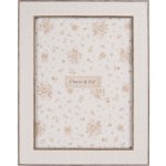 Bílý fotorámeček s reliéfem Hartje L – na fotografii o průměru 15x20 cm – Zboží Mobilmania