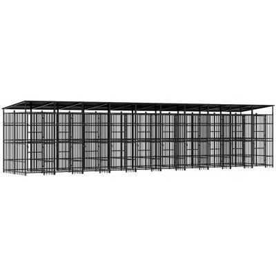 VidaXL Kotec pro psa ocel práškovaná 967 x 200 x 228 cm – Sleviste.cz
