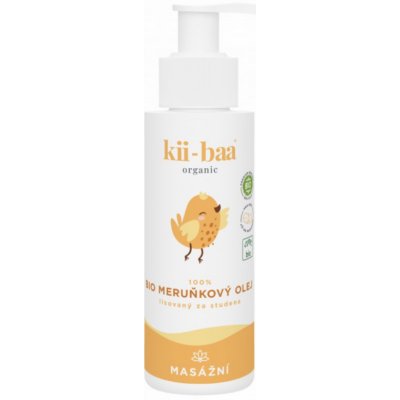 Kii-baa organic 100% Meruňkový olej 0+ masážní BIO 100 ml