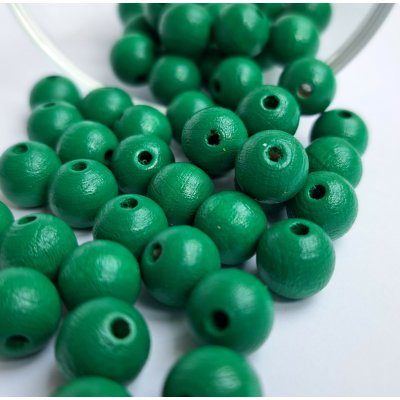 Detoa dřevěné korálky tmavě zelené 10 mm 10 ks – Hledejceny.cz
