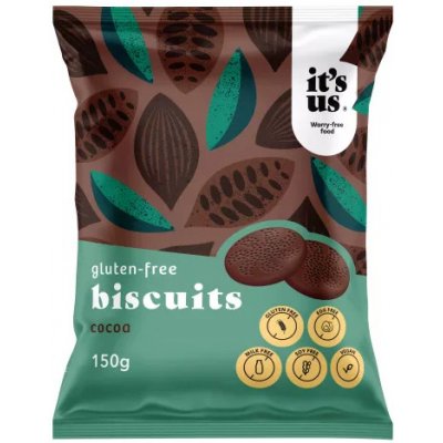 It´s us Bezlepkové sušenky kakaové 150 g