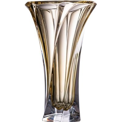 Aurum Crystal BOHEMIE MOZART VÁZA 320MM JANTAROVÁ – Hledejceny.cz