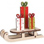 Sáně s dárky dřevěné na postavení 10,5 x 12 cm – Hledejceny.cz