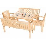 DEOKORK Masivní zahradní sestava z borovice ROMANTIC 1+2+2 (32 mm) 150 cm – Hledejceny.cz