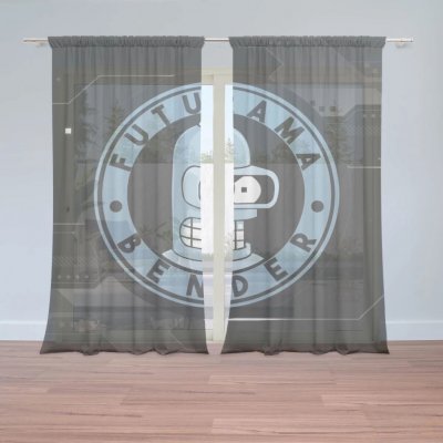 Sablio Záclony Futurama Bender Technology: 2ks 150x250cm – Zboží Mobilmania