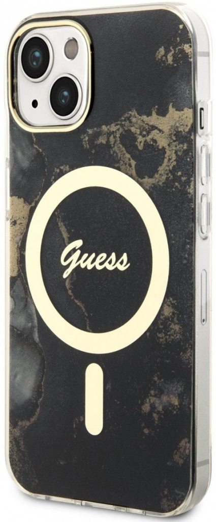 Pouzdro Guess Marble IML MagSafe iPhone 14 černé