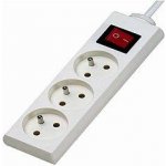 Konnoc DX-3FS prodlužovací kabel s vypínačem, 3 zásuvky, 10m 8594190721873 – Zbozi.Blesk.cz