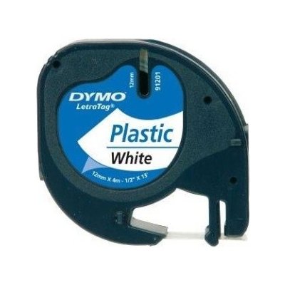 DYMO páska plastová LetraTAG (12mm x 4m) černá na bílé S0721660 - 91221 – Zboží Mobilmania