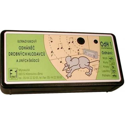 Format 1 Ultrazvukový odháněč drobných hlodavců OdH1 "tichý" Varianta produktu: Plašič + adaptér + baterie – Hledejceny.cz