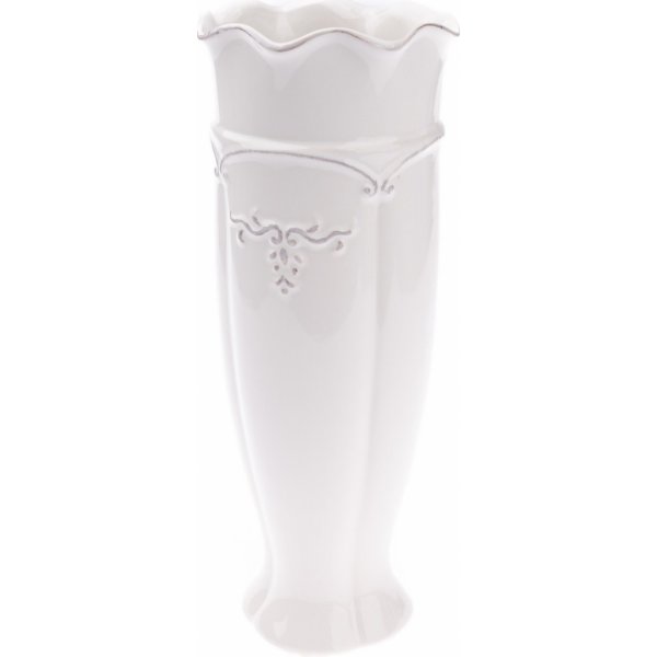 Váza Keramická váza Renaissance bílá, 30 cm