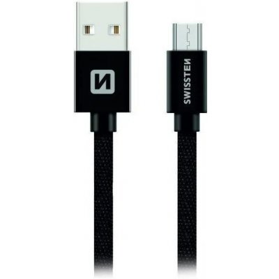 Swissten 71522301 USB - micro USB, 2m, černý – Zboží Mobilmania