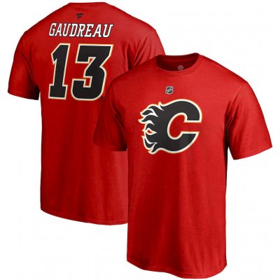 Fanatics Branded tričko Calgary Flames Johnny Gaudreau #13 Stack Alternate Name & Number