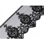 Vyšívaný prýmek na monofilu šíře 15 cm Varianta: černá, Balení: 1 m – Zboží Dáma