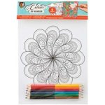 GRAFIX Malování podle čísel s pastelkami Mandaly a vzory 158556 29,5 x 21 cm – Zboží Dáma