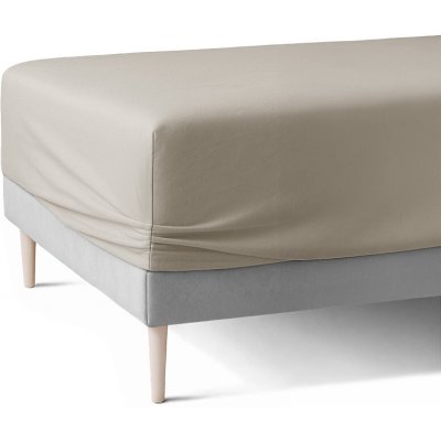 Takoy Napínací bavlněné jersey prostěradlo 160x200 béžové-HT-01011 | 160 x 200 x 25 cm – Zboží Dáma