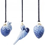 Royal Copenhagen Vánoční ozdoby Blue Collectibles Mini Ornaments set 3 ks, modrá barva, porcelán – Hledejceny.cz