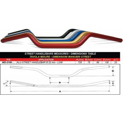 Řidítka WRP ALU-STREET nižší černá 2100-014 – Hledejceny.cz