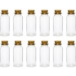 PartyDeco Skleněná lahvička s korkem 12 ks – Zboží Dáma