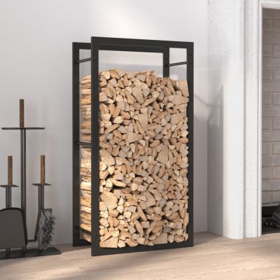 VidaXL Stojan na palivové dřevo matný 50x28x94 Černá – HobbyKompas.cz