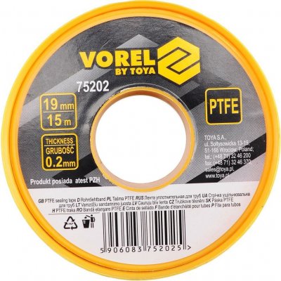 VOREL Páska teflonová 19 x 0,2mm 15m TO-75202 – Sleviste.cz