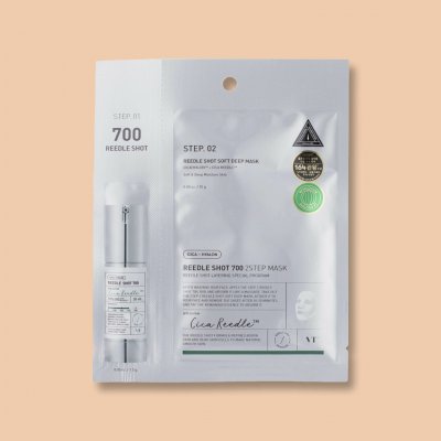 VT Cosmetics Dvoustupňová posilující maska na obličej s mikrojehličkami Reedle Shot 700 2-Step Mask 1.5 g 25 g 1 ks – Zboží Dáma