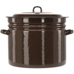 marka niezdefiniowana ENAMELOVANÝ HRNEC ROVNÝ 40 L 40 CM HNĚDÝ Z/P *3615 – Sleviste.cz