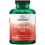 Swanson Lněný Olej Flaxseed Oil 1000 mg 200 kapslí – Hledejceny.cz
