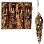 Ornament sklo 4ks/10cm antik zlatá – Hledejceny.cz