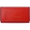 Peněženka Klasická dámská peněženka cavaldi měkká přírodní kůže červená