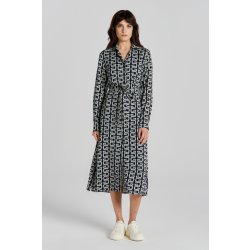 GANT SLIM G PATTERN SHIRT DRESS modrá