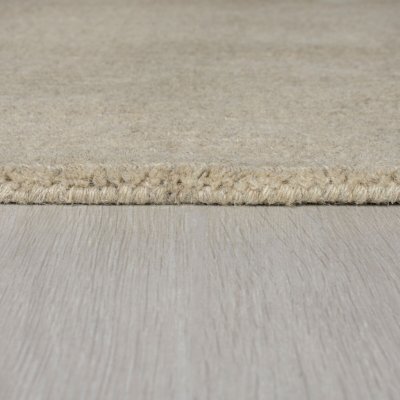 Flair Rugs Tuscany Textured Wool Border Natural Bílá – Zboží Mobilmania