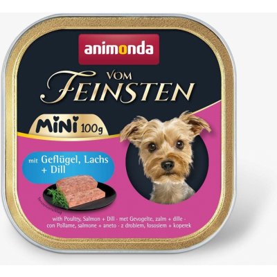 Animonda Vom Feinsten Mini Adult Dog drůbeží losos a kopr 100 g – Zboží Mobilmania