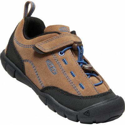 Keen chlapecké outdoorové tenisky Jasper II Toasted coconut/Bright cobalt hnědé