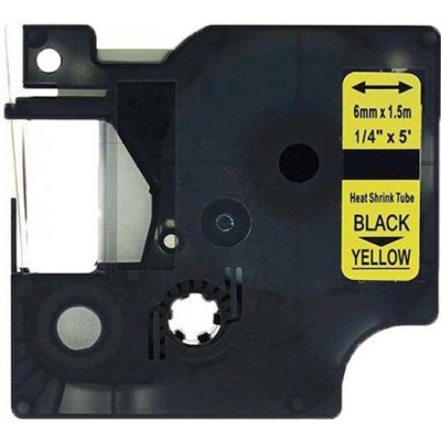 Kompatibilní páska s Dymo 18052, S0718270, 6mm x 1, 5m černý tisk / žlutý podklad – Zboží Živě