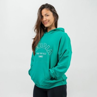 Nebbia HERO N°3 Oversize mikina s kapucí GYM RAT 256 Green Zelená – Zboží Mobilmania