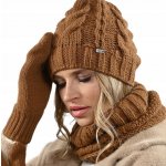 Fashionweek Dámská souprava čepice šály a rukavic A9 Camel – Hledejceny.cz