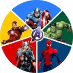 Jedlý tisk AVENGERS ● materiál: JEDLÝ PAPÍR Ⓜ️, ● velikost: průměr 22 cm ☝ – Zboží Mobilmania