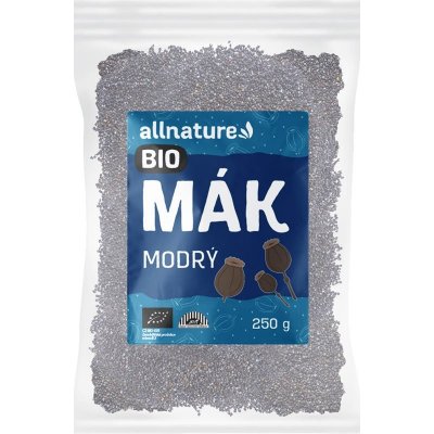 Allnature Mák modrý BIO semínka v BIO kvalitě 250 g – Zboží Mobilmania