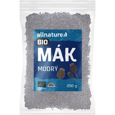 Allnature Mák modrý BIO semínka v BIO kvalitě 250 g