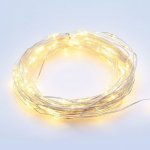 ACA Lighting 100 LED dekorační řetěz s časovačem WW stříbrný měďený kabel na baterie 3XAA IP44 10m+10cm X01100115 – Zboží Mobilmania