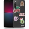 Pouzdro a kryt na mobilní telefon Sony Picasee silikonové Sony Xperia 10 IV 5G - Christmas Stickers čiré