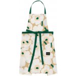 Marimekko zástěra Pieni Unikko béžovo-zelená – Zboží Mobilmania