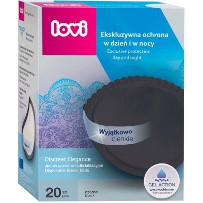 LOVI 19 611 Tampóny do podprsenky Discreet Elegance černé 20ks – Zboží Dáma