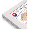 Nástěnné mapy Excart Maps Slovensko - nástěnná administrativní mapa 246 x 128 cm Varianta: mapa v dřevěném rámu, Provedení: Pegi bílý