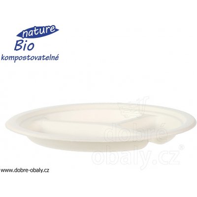Wimex 410281 Talíř kulatý dělený na 3 porce BIO cukrová třtina Ø 26 cm – Zboží Dáma