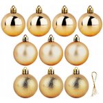 Euro Habitat Vánoční koule 50 mm Zlatá, sada 10 kusů – Zboží Mobilmania