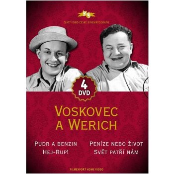 4x voskovec a werich - pudr a benzin/peníze nebo život/hej-rup!/svět patří nám box DVD