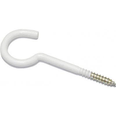 Hák prádelní s vrutem, 50mm, bílý lak – Hledejceny.cz