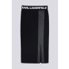 Dámská sukně Karl Lagerfeld sukně Lightweight Fine Knit Skirt černá